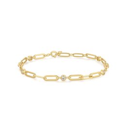 Ania Haie Armband - Bezel station paper clip chain - goud