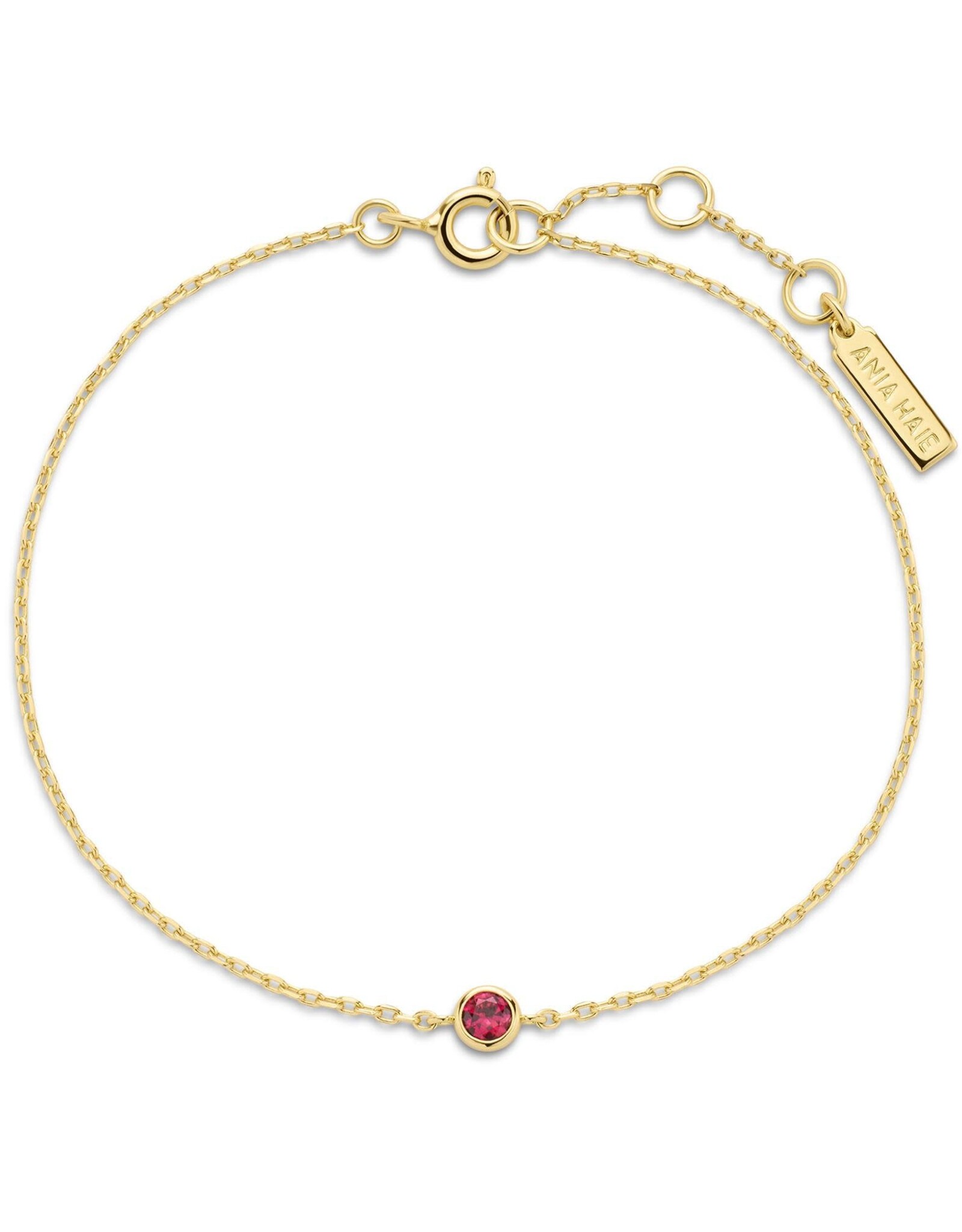 Ania Haie Armband - Crimson solitaire - goud