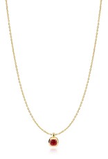 Ania Haie Ketting - Crimson solitaire - goud