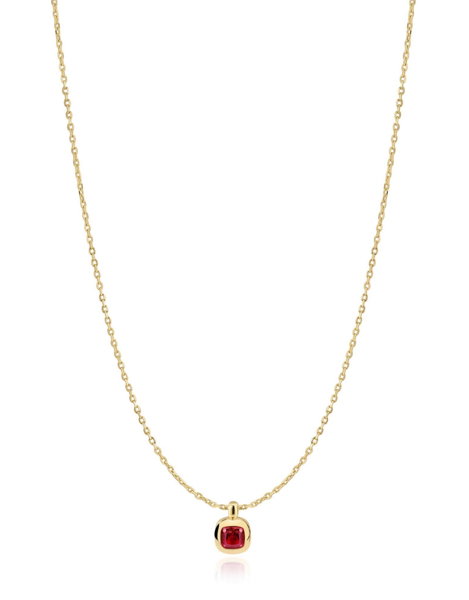 Ania Haie Ketting - Crimson solitaire - goud