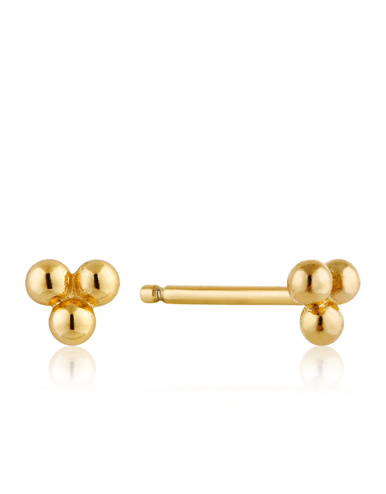 Ania Haie Oorbellen - Modern triple ball stud - gold