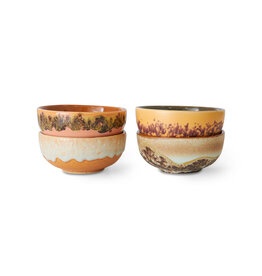 Kom XS 70s ceramics - drift oker geel bruin