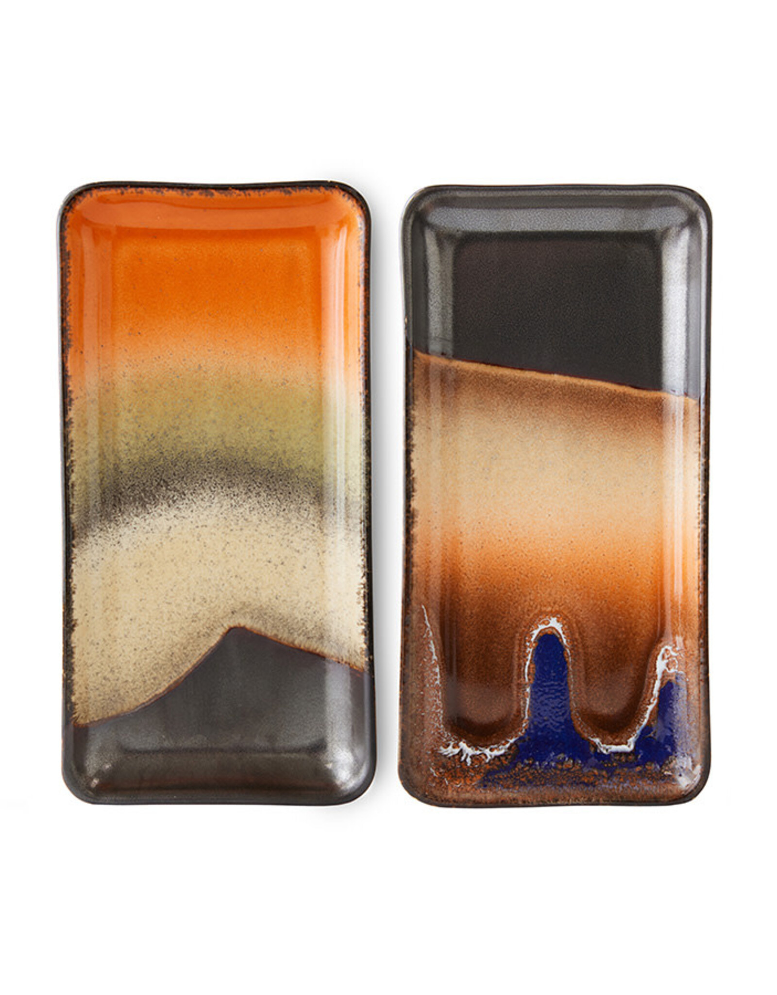 HKliving Trays 70s ceramics - 24 hours (set of 2)
