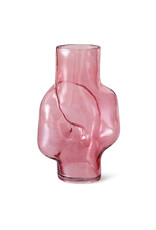 HKliving Vaas - Gleam Glass roze L