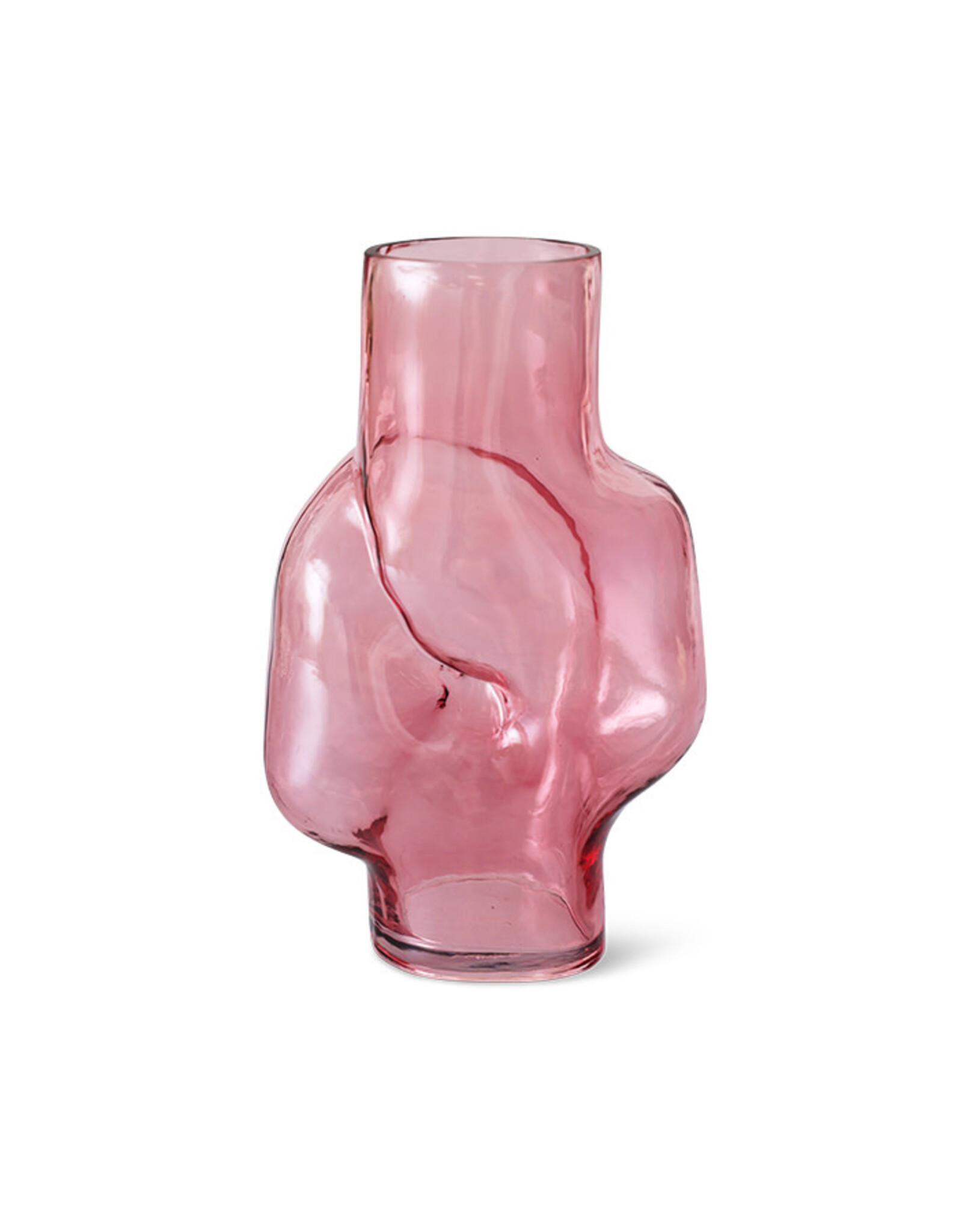 HKliving Vaas - Gleam Glass roze L