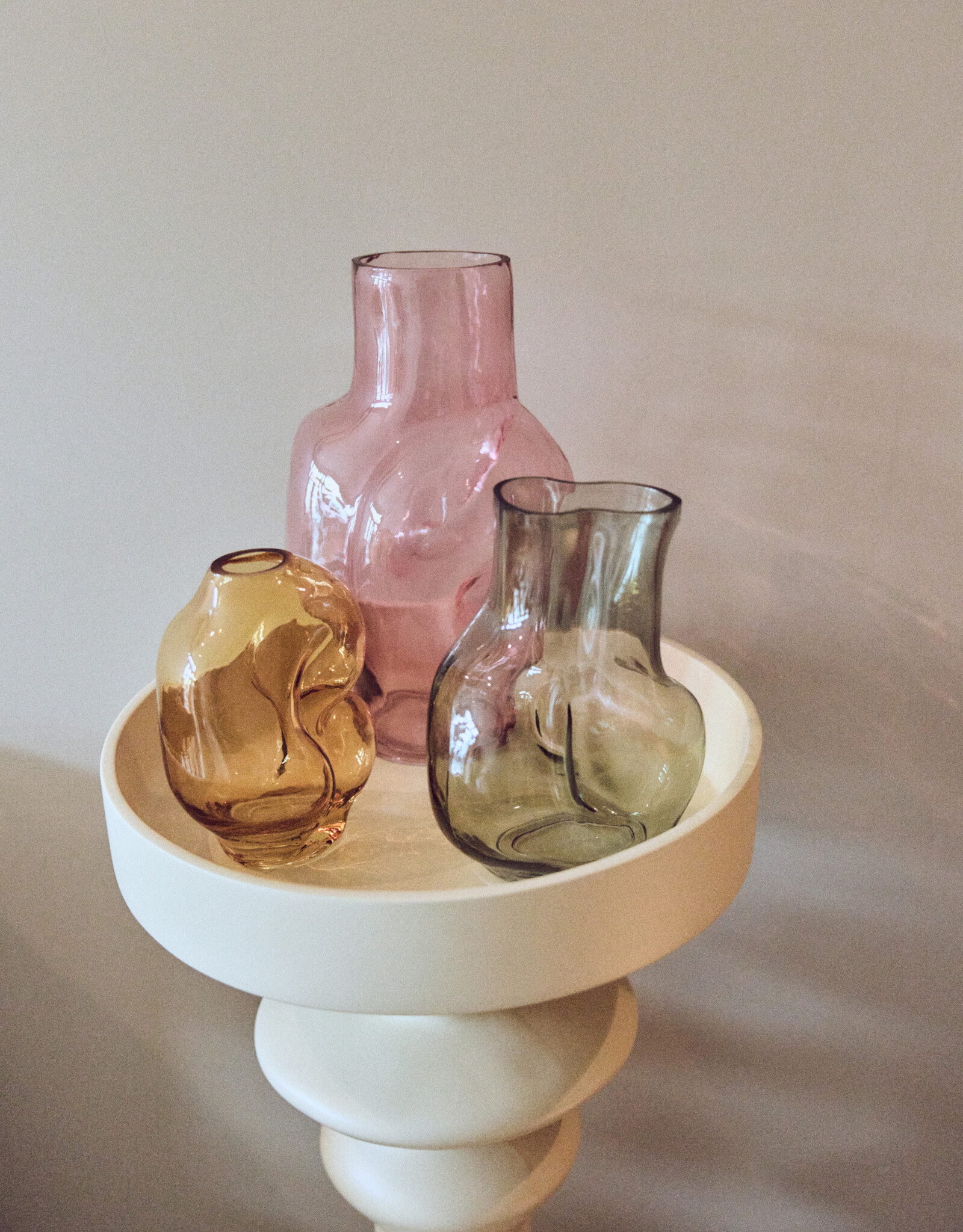 HKliving Vaas - Gleam Glass  olive  M