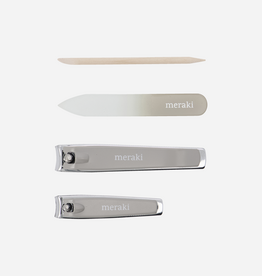 House Doctor Nail kit - cuticle pusher - nail file - small clipper and -  grey