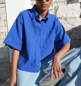 By-bar Blouse - Novi blauw