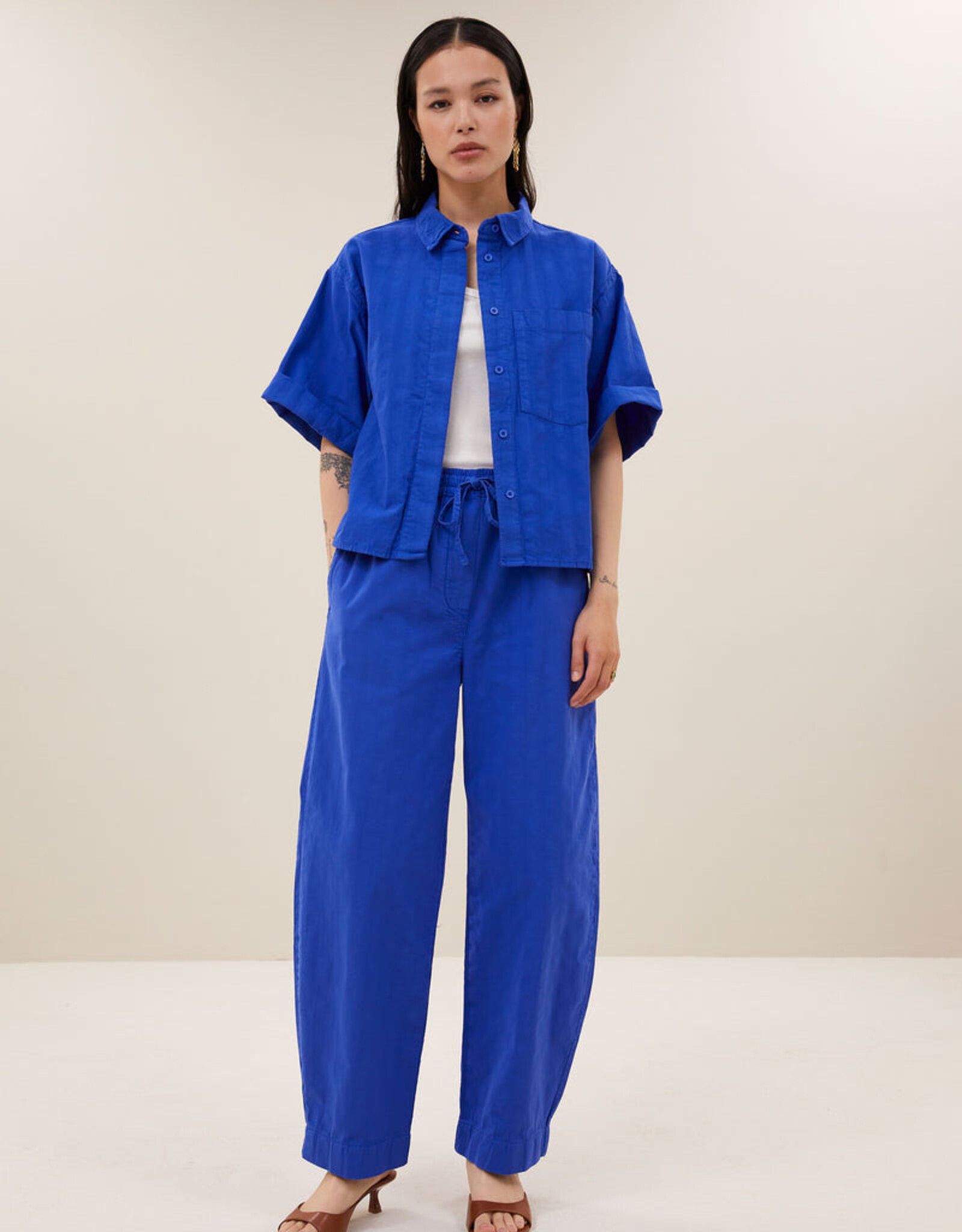 By-bar Blouse - Novi blauw