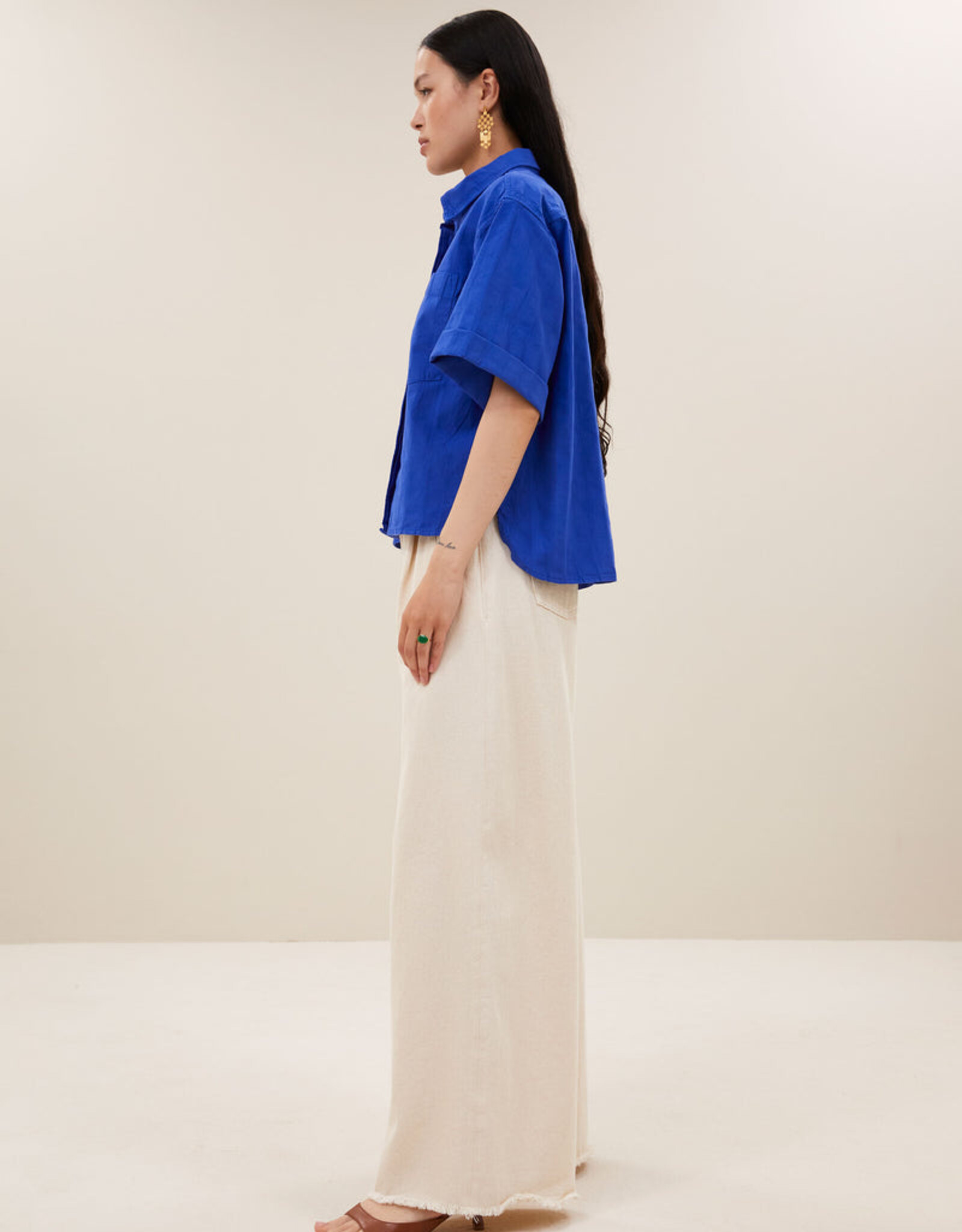 By-bar Blouse - Novi blauw