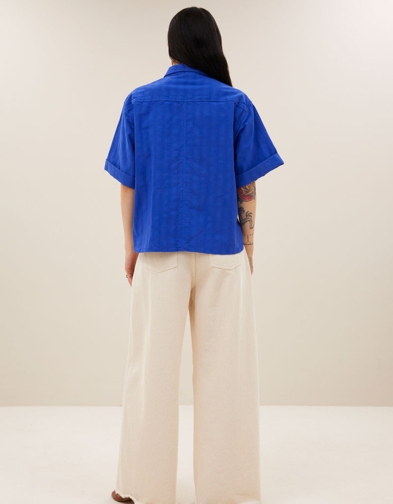 By-bar Blouse - Novi blauw