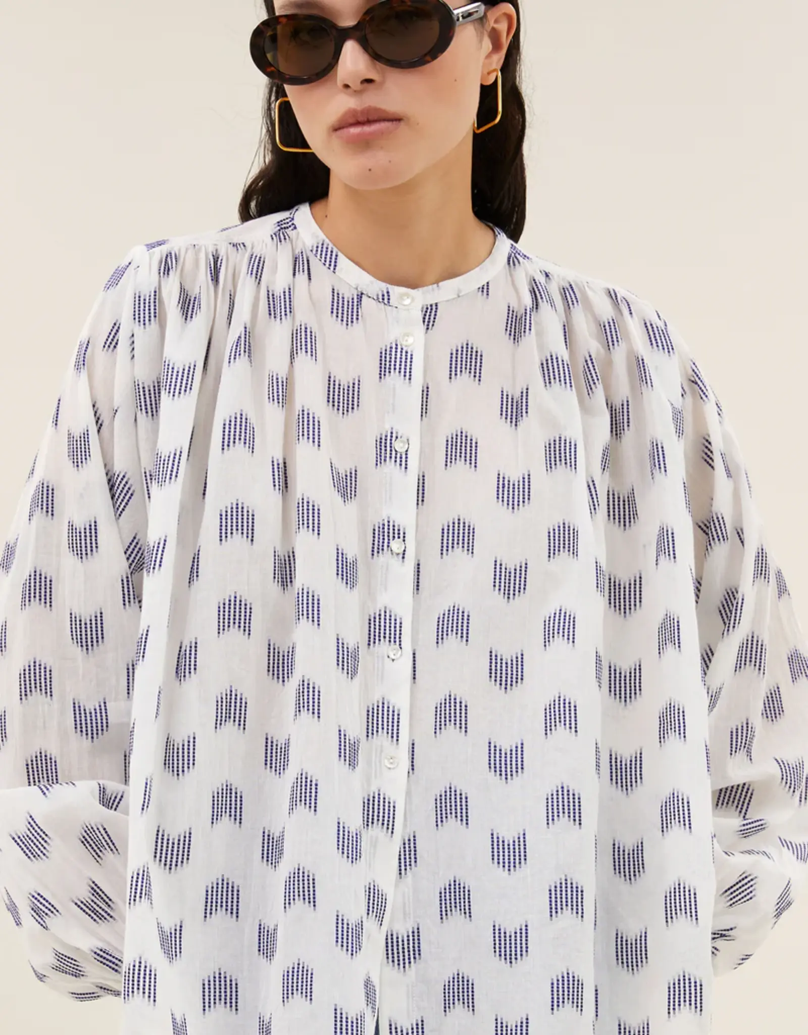 By-bar Blouse - Nykla oase blauw