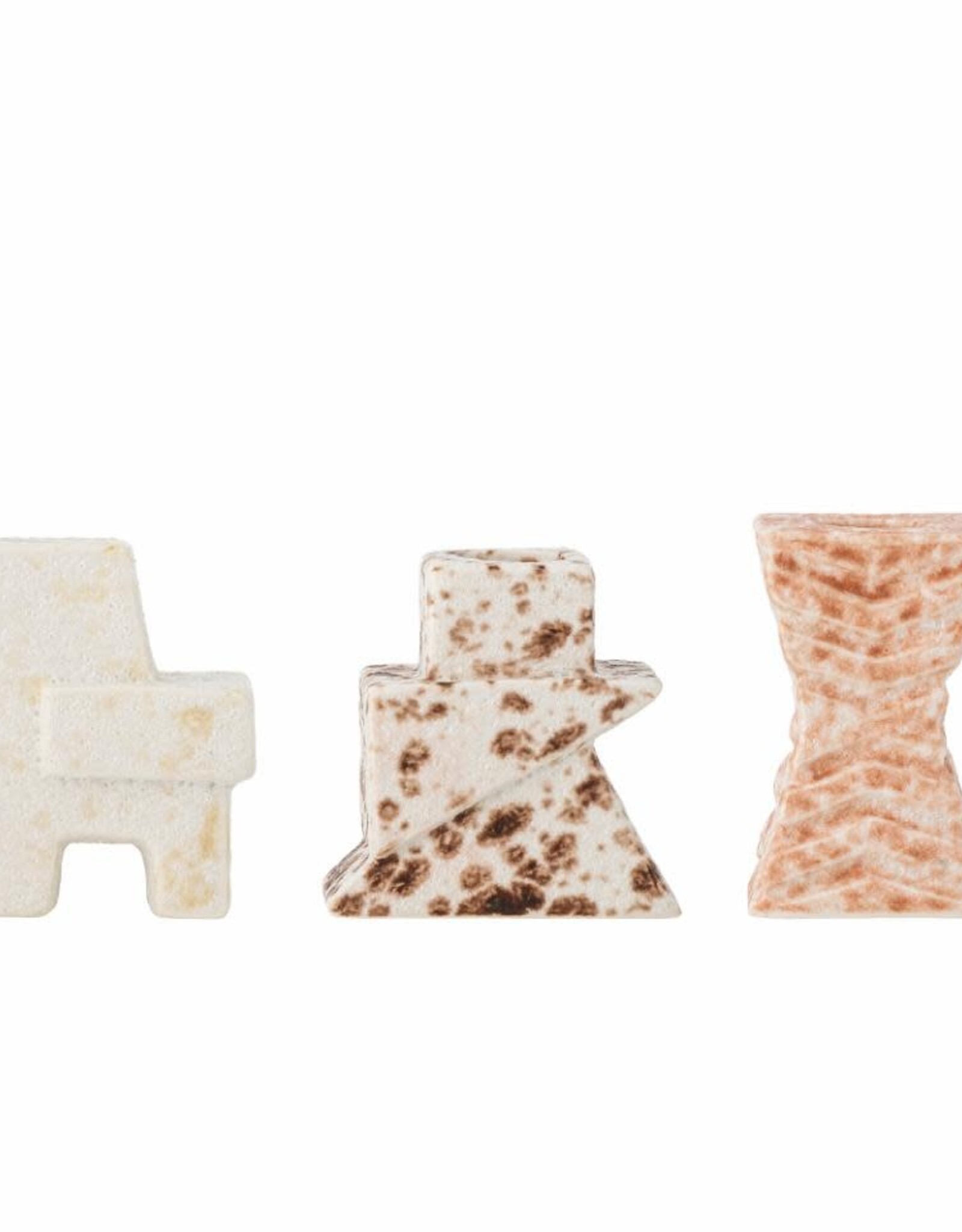 Bloomingville Blanchard kandelaar, natuur, steengoed