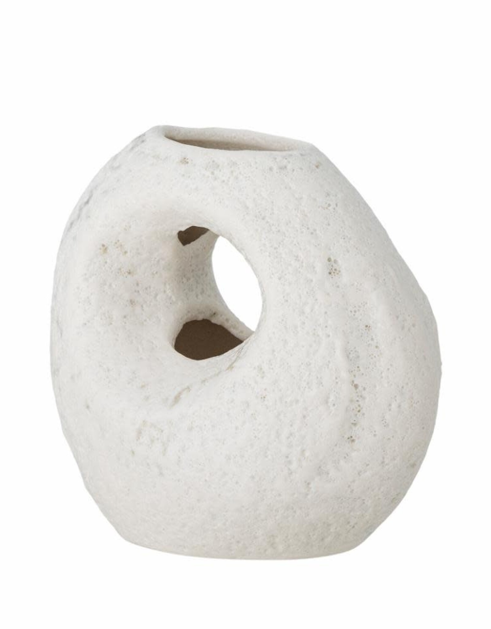 Bloomingville Caia vaas, wit, steengoed