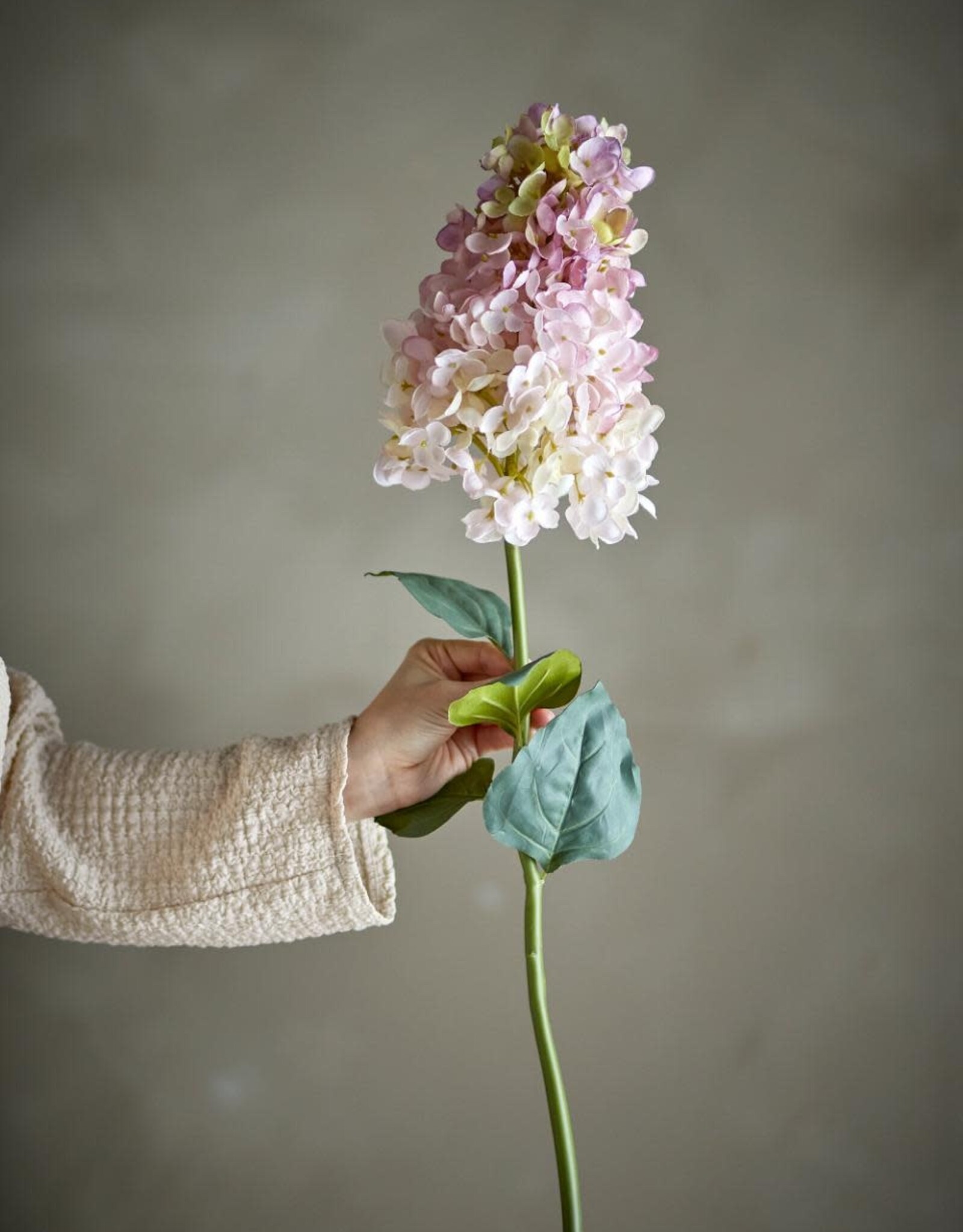 Bloomingville Kunstbloem - Hortensiastengel, roos