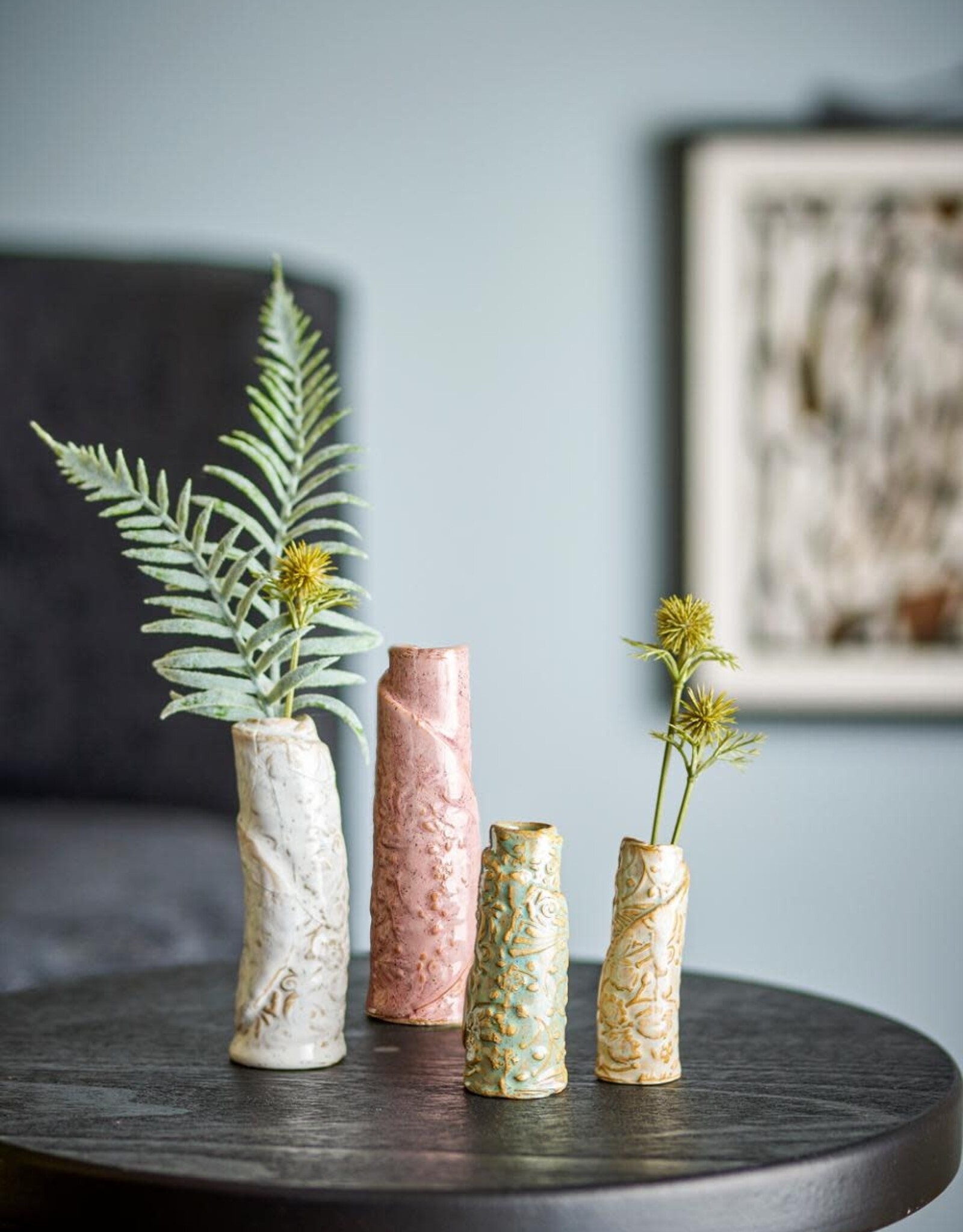 Bloomingville Vaas - Tempel bruin, aardewerk (set of 3)