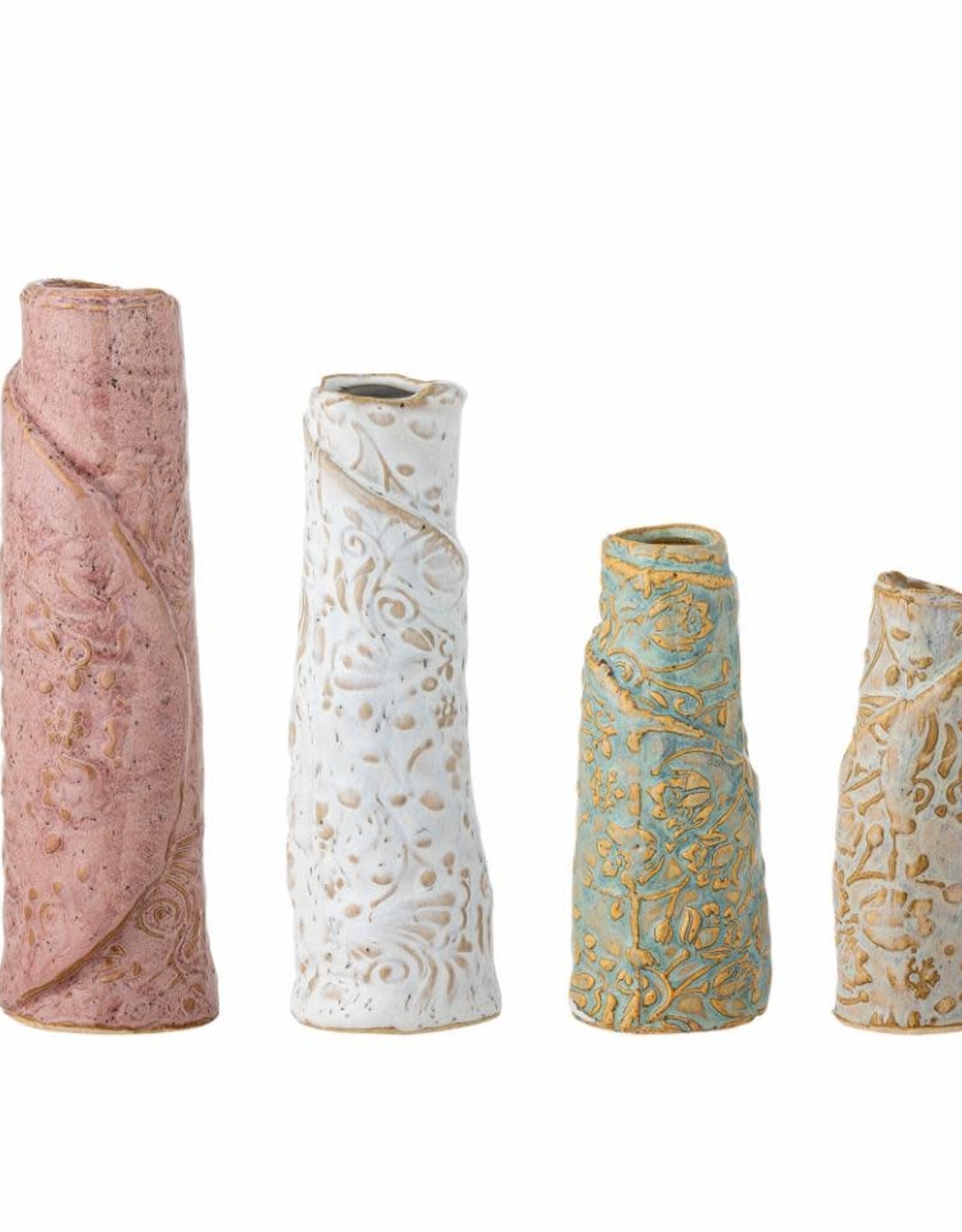 Bloomingville Vaas - Tempel bruin, aardewerk (set of 4)