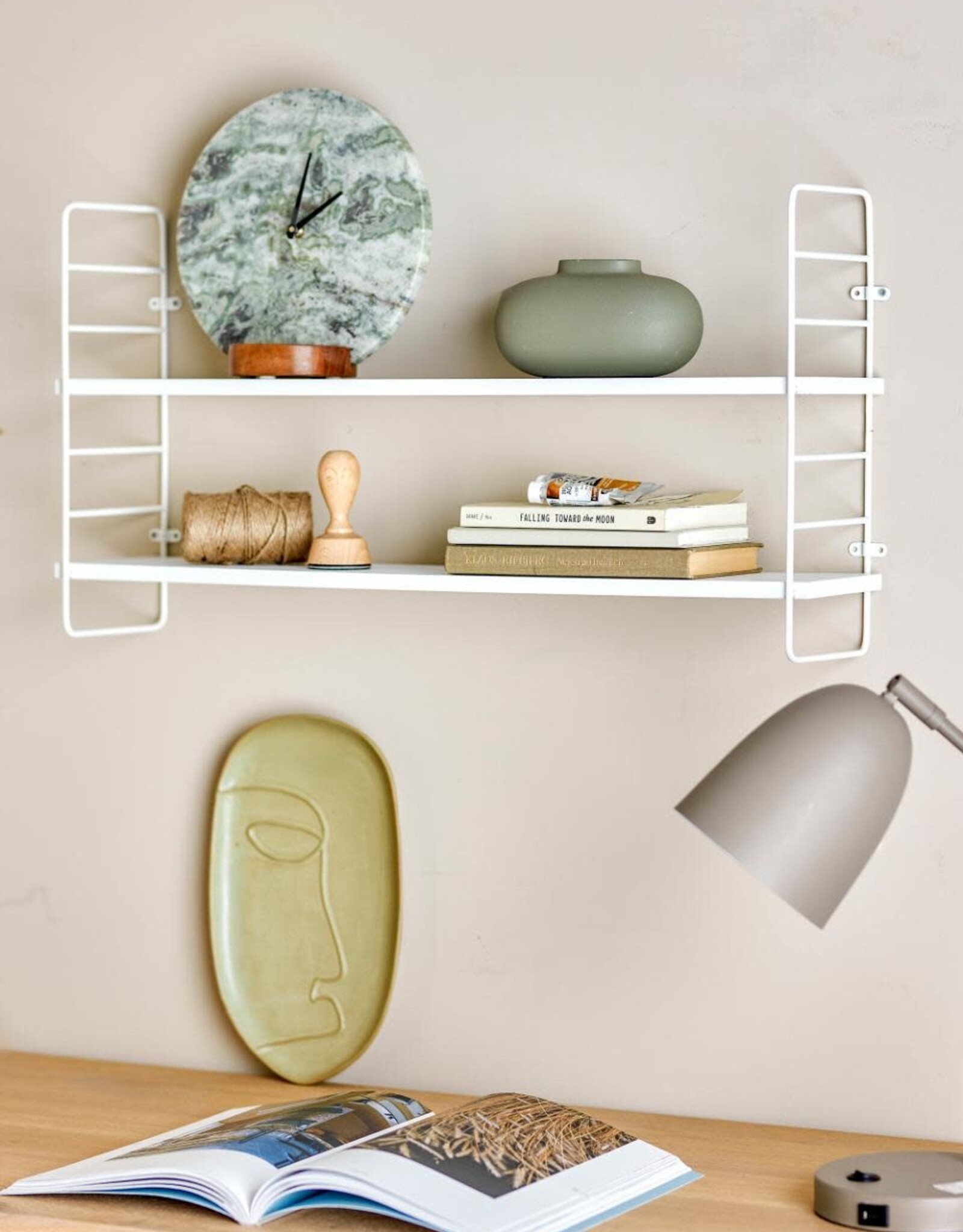 Bloomingville Klok - Joakim grijs marmer