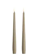Moods&More LED taper candle - Slim - grey 23x300