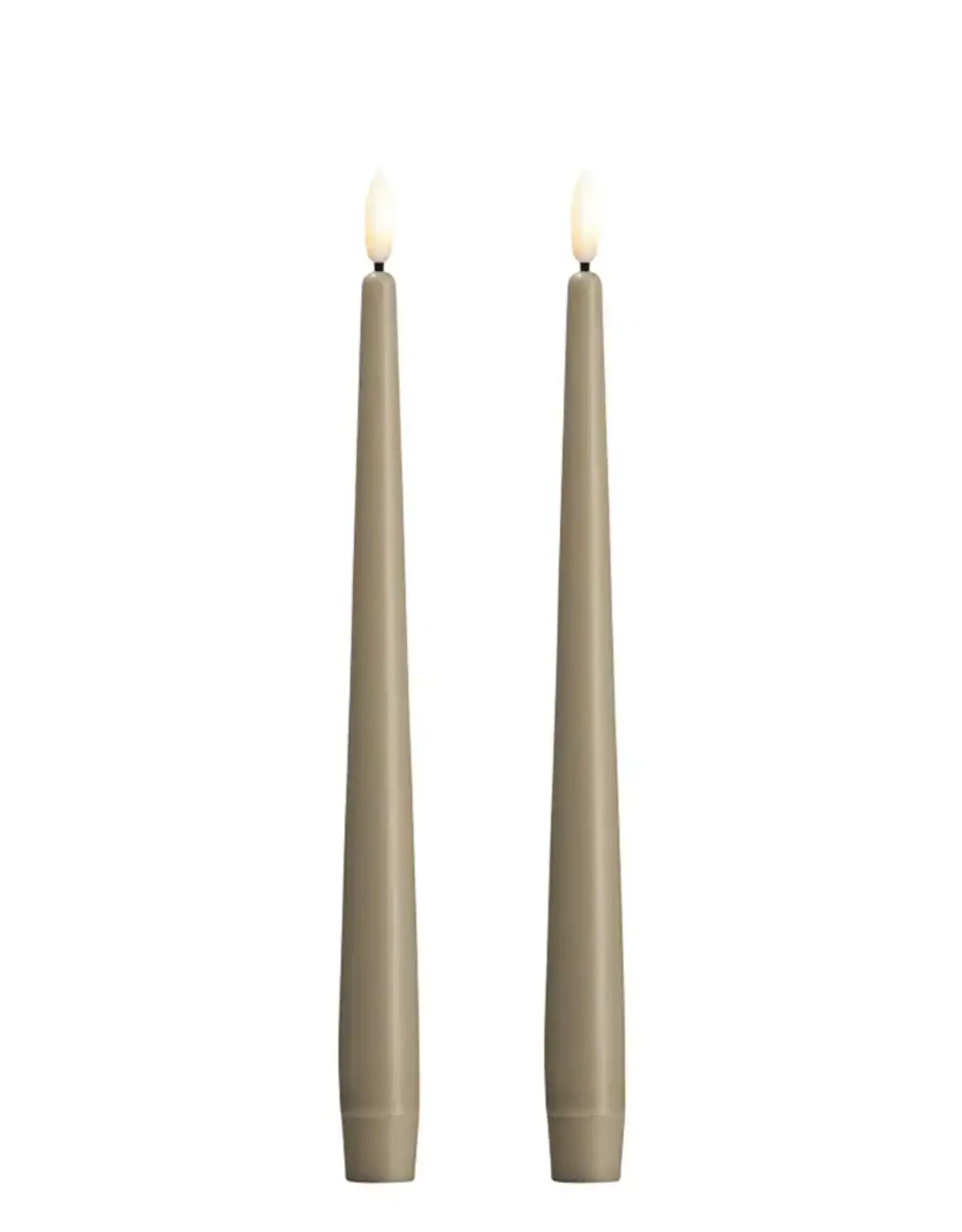 Moods&More LED taper candle - Slim - grey 23x300