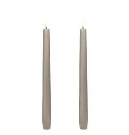 Moods&More LED taper candle - Slim - sand 23x250