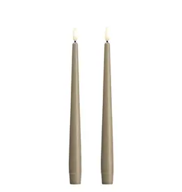 Moods&More LED - taper candle - Slim - grey  23x250