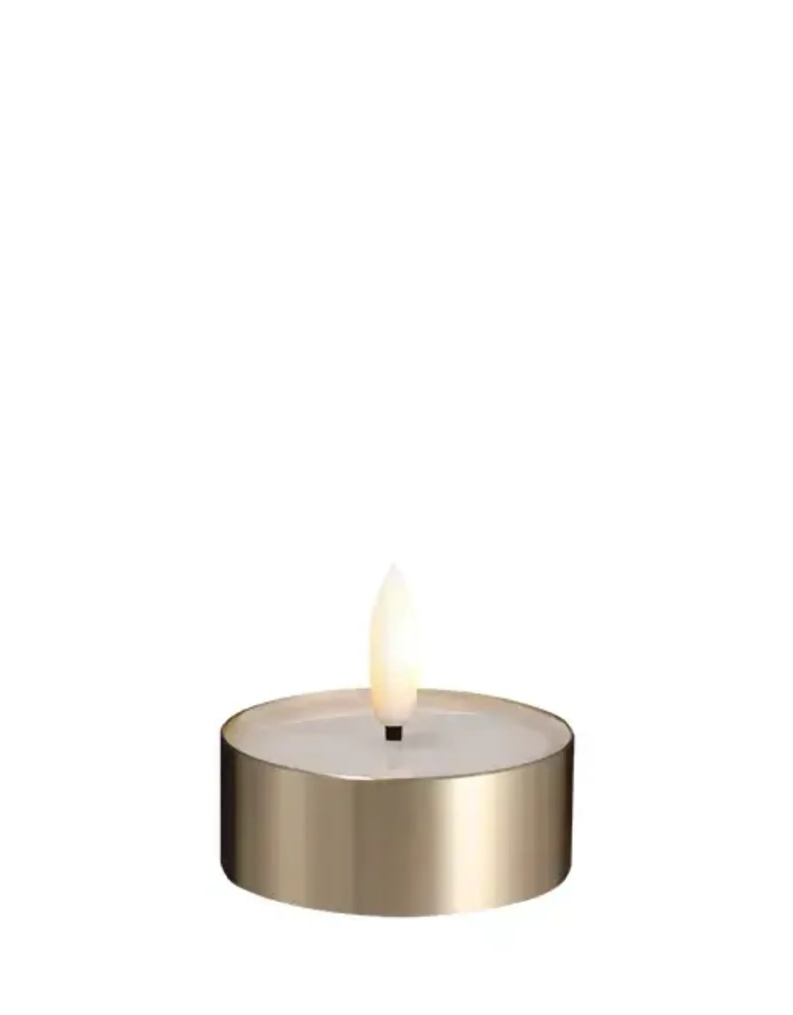 Moods&More MM LED Melted tealight - Metal brass finish, 63x25 mm