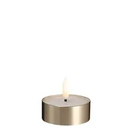 Moods&More MM LED Melted tealight - Metal brass finish, 63x25 mm