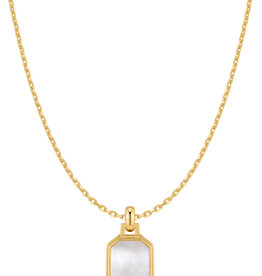 Ania Haie Ketting - Square Mother Of Pearl - goud