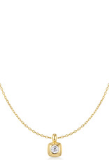 Ania Haie Ketting - Modern Bezel Set Solitaire -  goud