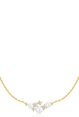Ania Haie Ketting - Shell Pearl Cluster - goud