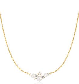 Ania Haie Ketting - Shell Pearl Cluster - goud