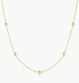 Ania Haie Ketting - Classic Bezel Set Station  - goud