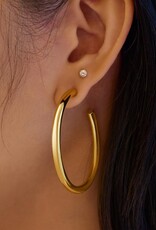 Ania Haie Oorbellen - Classic Tube Large Hoop - goud