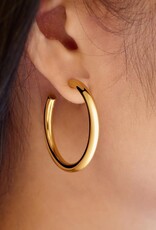Ania Haie Oorbellen - Classic Tube Oversized Hoop  - goud