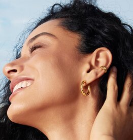 Ania Haie Oorbellen - Classic Tube Medium Hoop  - goud