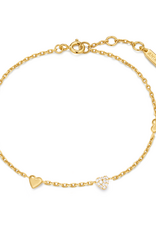 Ania Haie Armband - Pave Puffed Heart  - goud