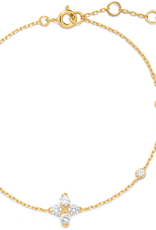 Ania Haie Armband - Sparkling Lucky Clover - goud