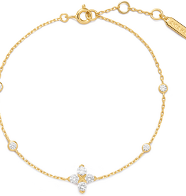 Ania Haie Armband - Sparkling Lucky Clover - goud