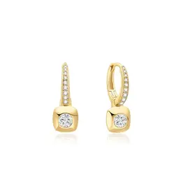 Ania Haie Oorbellen - Gold modern bezel set huggie