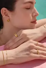 Ania Haie Oorbellen - Gold reverible puffy huggie