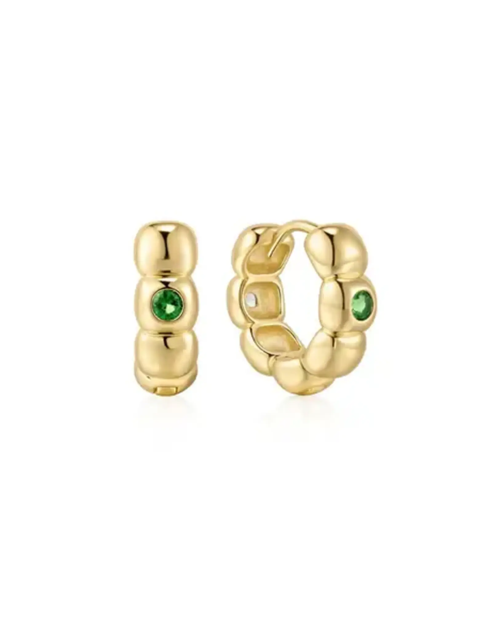 Ania Haie Oorbellen - Gold reverible puffy huggie