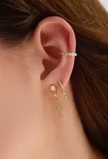 Ania Haie Oorbellen - Gold molten cascade bezel set drop stud