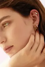 Ania Haie Oorbellen - Gold shell pearl cluster huggie