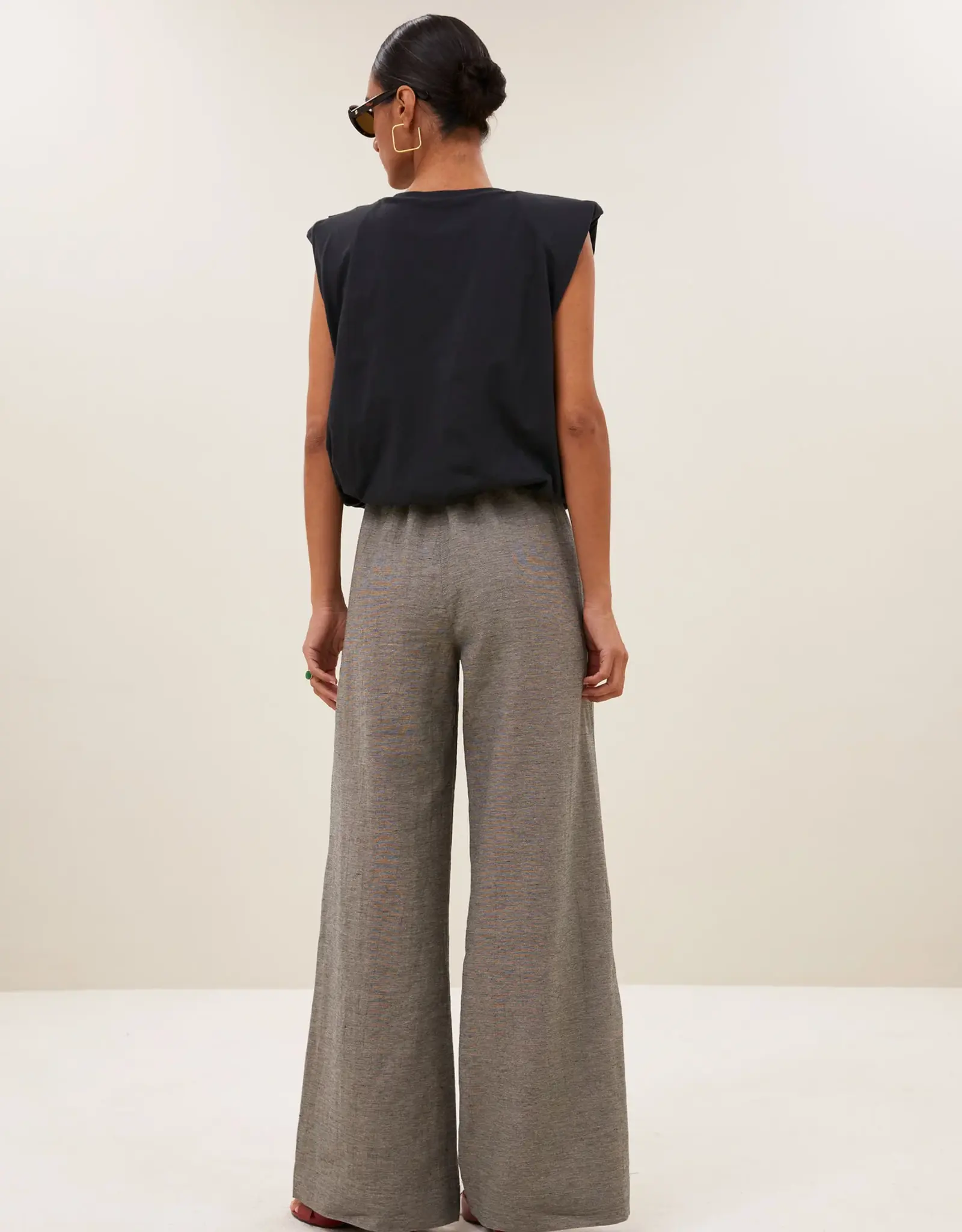 By-bar Broek - Benji melange - charcoal