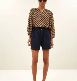 By-bar Short - Leon twill blue