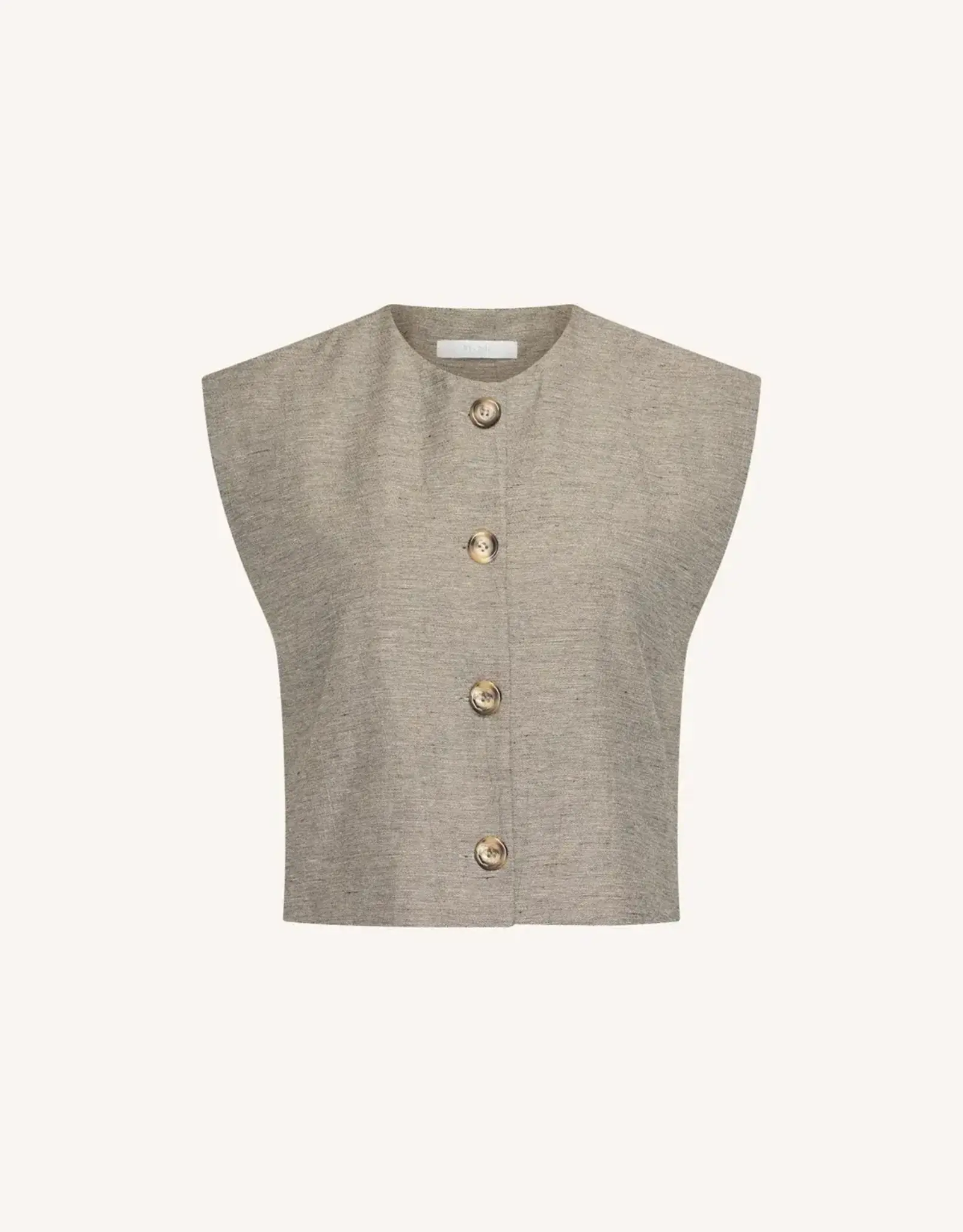 By-bar Gilet - Nori melange - charcoal melee