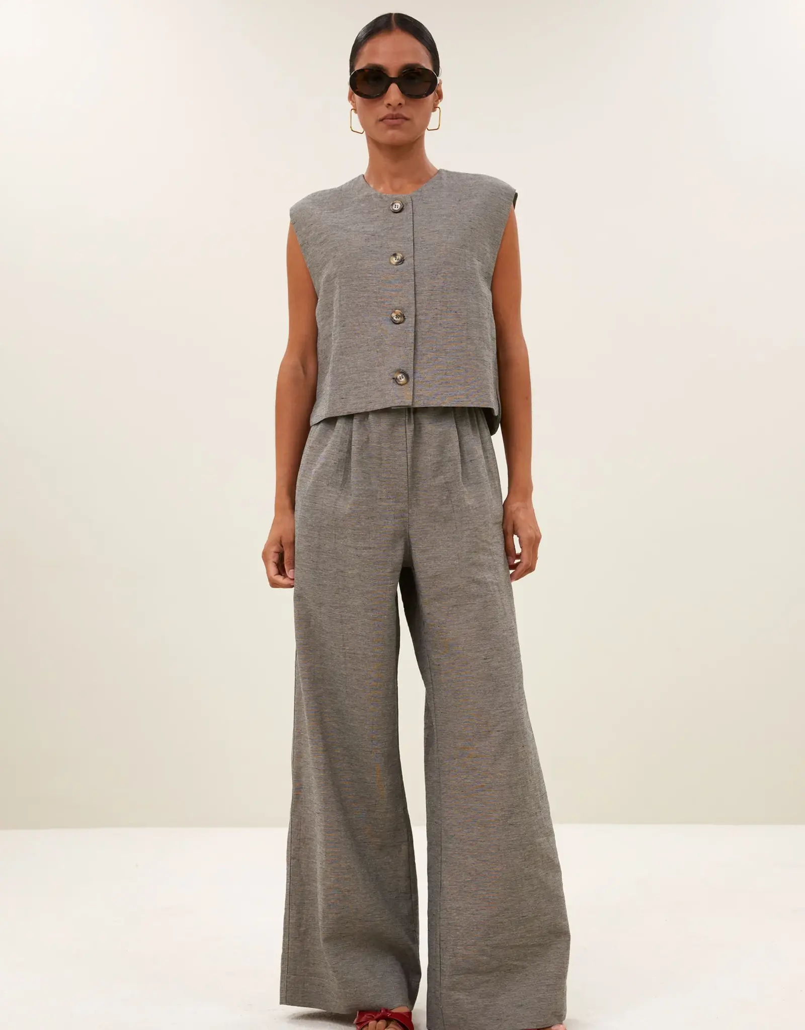 By-bar Gilet - Nori melange - charcoal melee