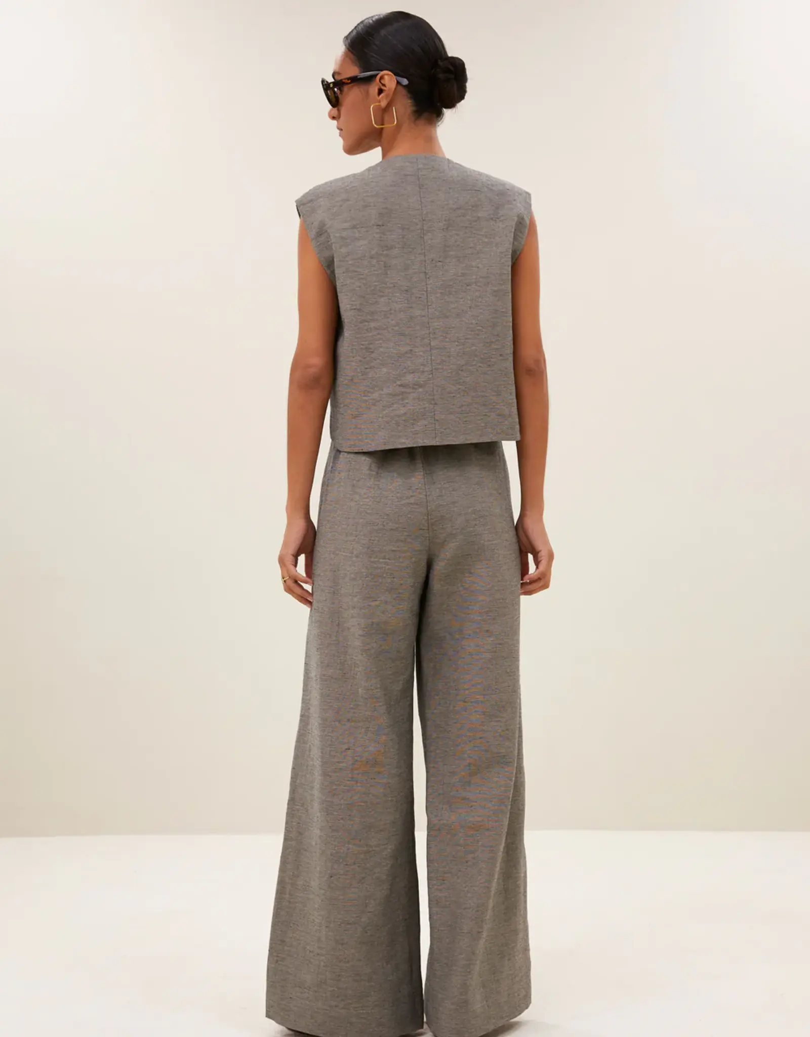 By-bar Gilet - Nori melange - charcoal melee