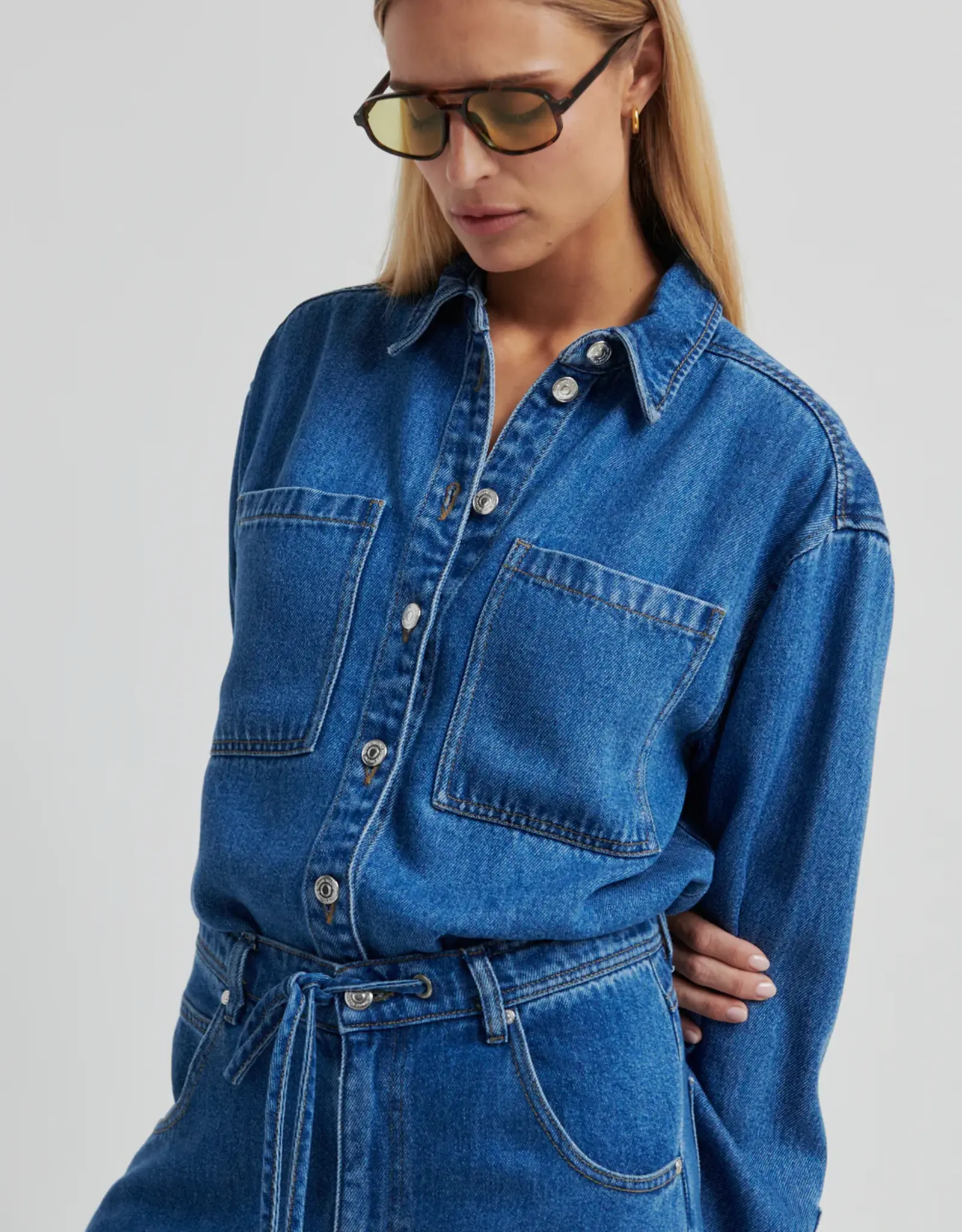 Second female Hemd - Irvina demin  blue